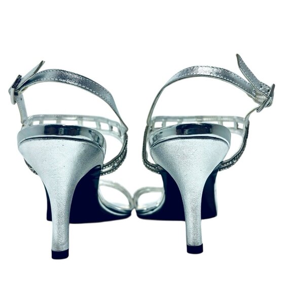 Caparros' Happy Strappy Metallic High Heel Evening Sandals. NEW! Womens Size 11. - Picture 7 of 8